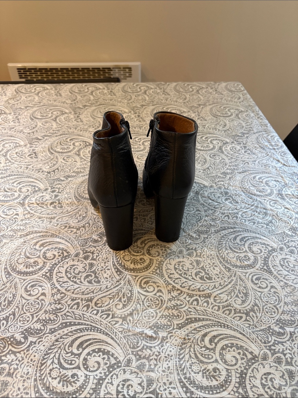 Pointed Toe Black Ankle Booties with Side Zip - Picture 3 of 3